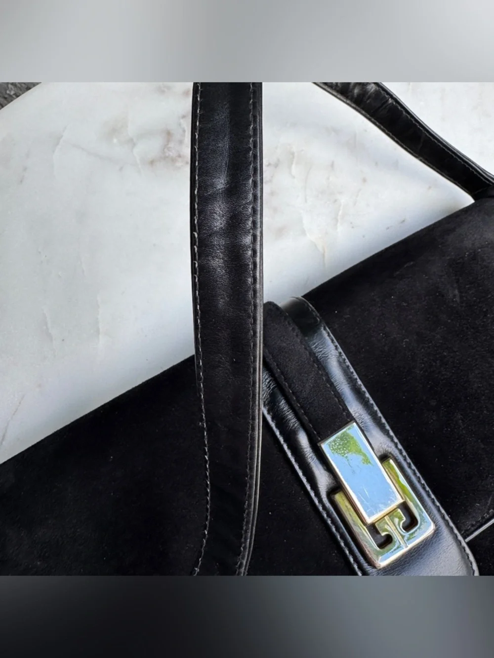 Gucci Suede Leather Flap Shoulder Bag - Picture 7 of 16